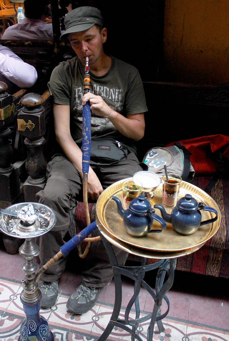 Henning, Shisha smoking, Kairo, Ägypten